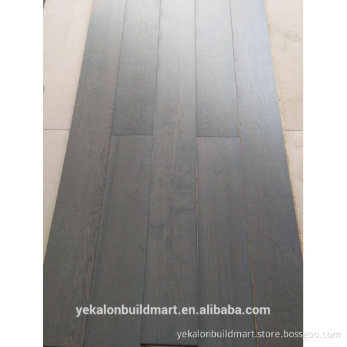 Newest design Grey Colour Engineered Flooring Light Brushed Oak Wood Flooring,Elegant French Smoked Grey Oak Flooring
